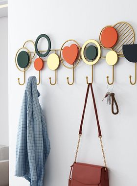 挂钩免打孔进门玄关轻奢壁挂式墙壁创意装饰挂衣服挂衣钩衣帽架