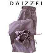 女休闲裤 DAIZZEI 随性又甜辣机能束脚降落伞裤 速干裤 香芋紫工装