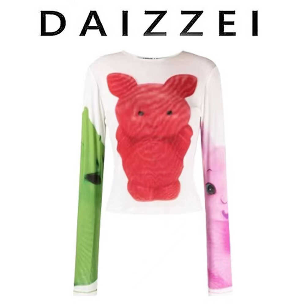 同款卡通撞色印花长袖T恤女上衣