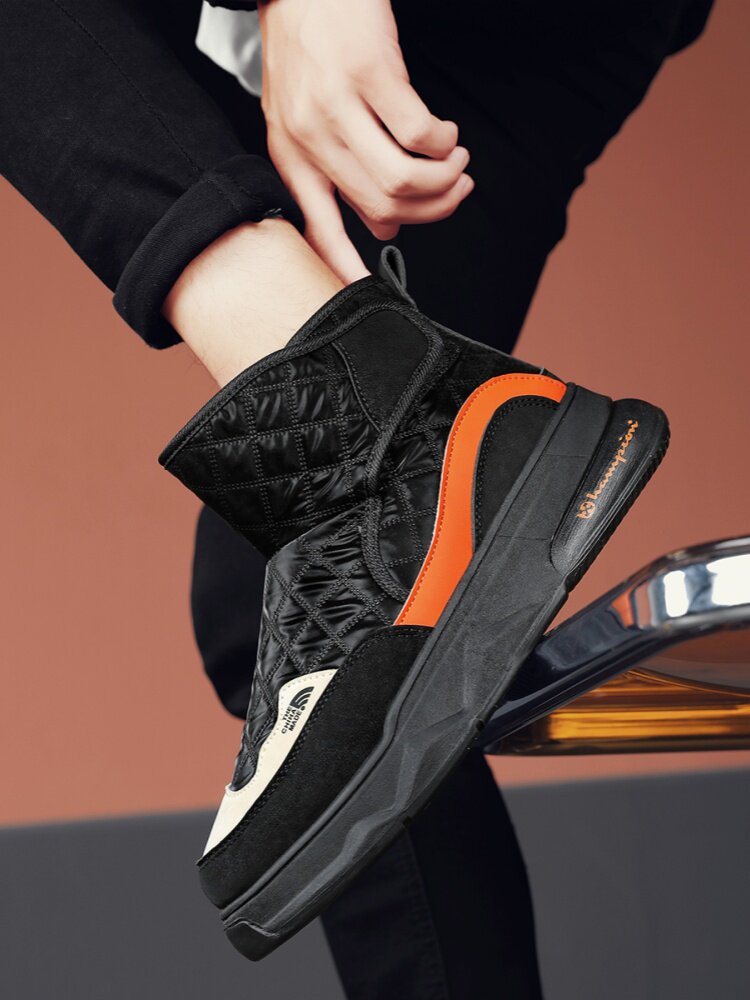 SNOW BOOTS MENS NORTHEAST VELVET THICKENED WINTER WARM MENS BOOTS SHORT BOOTS MENS BIG COTTON SHOES MENS SHOES COTTON BOOTS A KICK