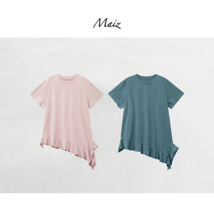 春季 2026新款 新款 休闲百搭拼接花边短袖 郑买买 T恤女款 双味气泡