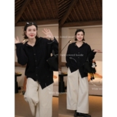 蓝皮书 连帽开衫 秋冬款 软糯绵羊毛经典 针织毛衣女 巨好看 郑买买