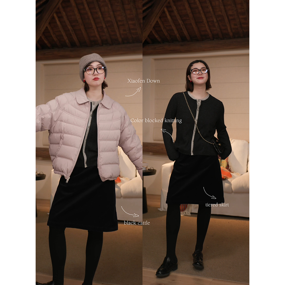 秋冬新款百搭高级显瘦假两件开衫