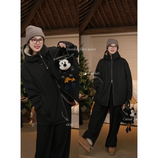 郑买买 夹克羽绒 秋冬新款基础宽松百搭通勤显瘦中长款羽绒服女款