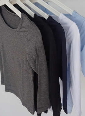 套装优家超薄HEA自发热儿童童装U领九分袖保暖内衣春秋冬打底衫