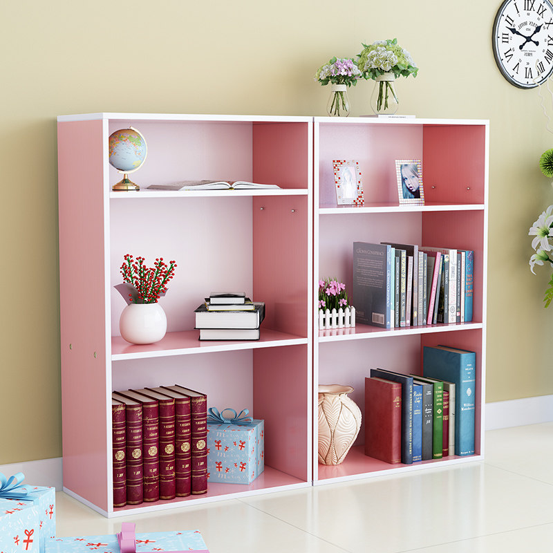 自由组合书架书柜置物架简易学生格子柜桌面桌上落地创意儿童书柜