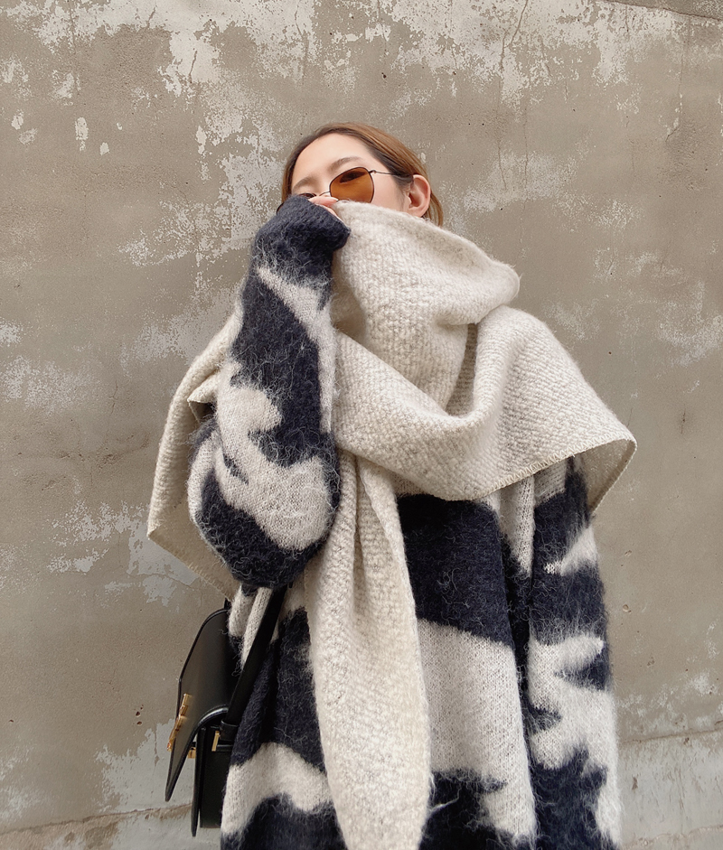 kogirl软糯时髦仿羊绒三角大披肩