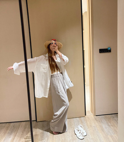 天丝oversize宽松显瘦防晒衬衫女