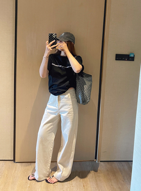 KOGIRL拉绒显瘦高腰立体剪裁弯刀裤茧型香蕉裤休闲松弛牛仔长裤女