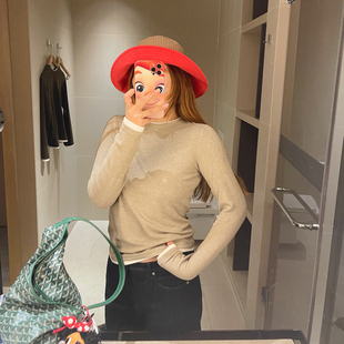 KOGIRL新款假两件设计感正肩巧思修身厚实保暖内搭打底衫上衣长袖