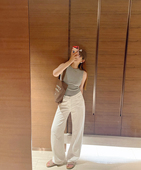 KOGIRL 收副乳实穿春夏韩版 简约基础工字背心塑形显瘦打底上衣女