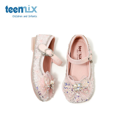 teenmix童鞋2025新款儿童鞋水晶鞋舒适软底公主鞋女童单鞋玛丽珍