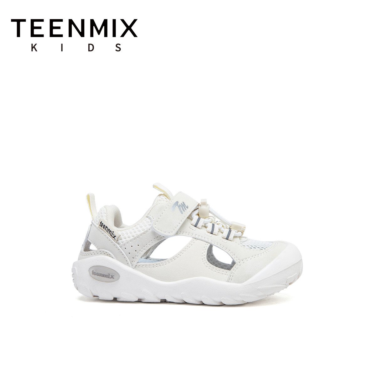 天美意童鞋2026夏季新款女童舒适网面透气小白鞋男童百搭软底凉鞋