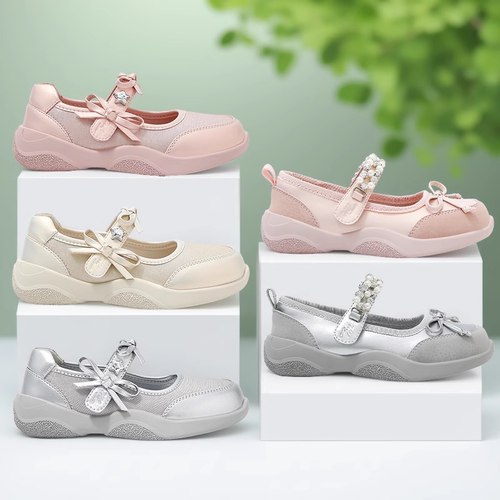 天美意童鞋公主鞋单鞋女宝宝舞蹈鞋新款女孩鞋子2026年新款小皮鞋