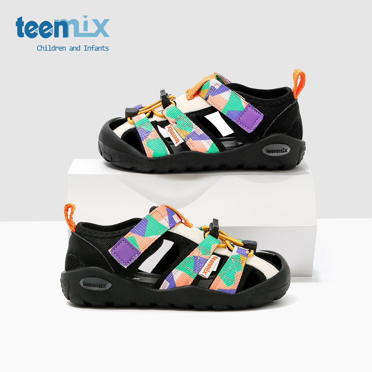 teenmix儿童2025年夏季新款凉鞋女童时尚软底沙滩鞋男童休闲凉鞋