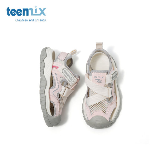 teenmix儿童凉鞋2025夏季新款透气女孩男孩运动沙滩鞋防踢休闲鞋