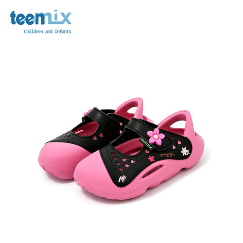 teenmix童鞋2025年夏季新款女童凉鞋包头沙滩鞋儿童洞洞鞋溯溪鞋