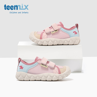 天美意童鞋2026春季新款女童软底魔术贴运动鞋男童透气轻便休闲鞋