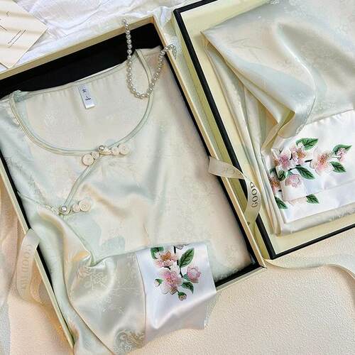 宫廷风睡衣女款家居服古代寝衣