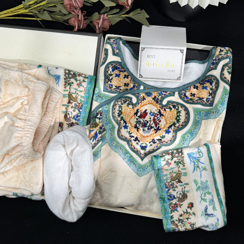 丝绒春秋清汉女宫廷风睡衣