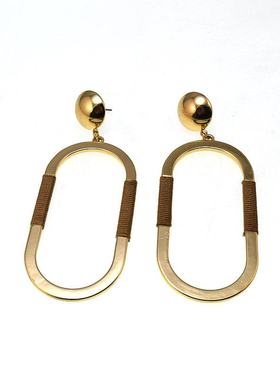 欧美外贸原单流行饰品质感夸张个性简约气质缠绳耳环耳坠女200425