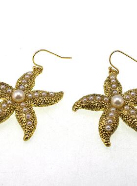 欧美外贸原单流行饰品 夸张 质感个性海星耳环耳坠女 200318