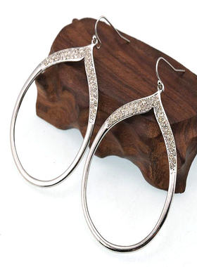 欧美外贸原单流行饰品 质感个性 精致满钻耳圈 耳环耳坠女 190323