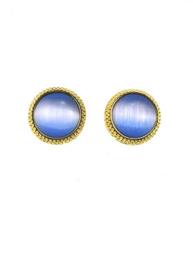 欧美外贸流行时尚饰品气质个性质感猫眼石银针耳钉耳饰女221110