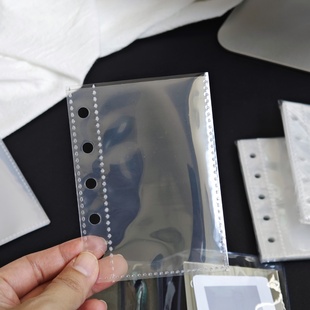 五孔双面装卡册m5单格一宫格卡页收纳册内页专辑小卡ins活页相册