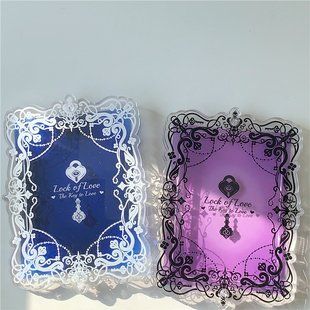 原创欧式拍立得相框三寸照片谷美二次元小卡桌面展示插卡立牌卡框