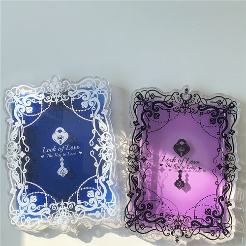 原创欧式拍立得相框三寸照片谷美二次元小卡桌面展示插卡立牌卡框