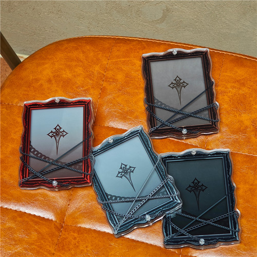 原创欧式拍立得相框三寸L判明信片亚克力谷美二次元小卡展示立牌