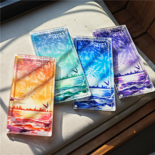 原创小清新复古亚克力谷美拍摄道具二次元立牌展示框谷子收纳摆件