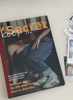 原创美式复古A5卡册6孔活页本四宫格硬壳3寸明星小卡照片贴纸收纳