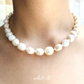 with 小众设计136 it天然珍珠项链毛衣链复古叠戴明星款