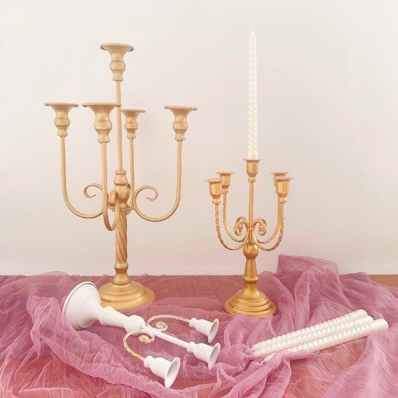 复古金属欧式烛台摆件酒店民宿结婚装饰蜡烛台拍摄道具布置蜡烛杯