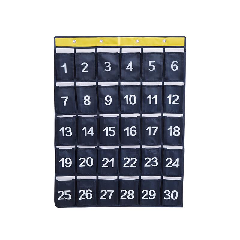 教室学生手机挂袋30格数字收纳挂袋壁挂多格印子艺布袋子