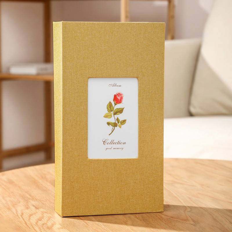 复古 过塑照可放麻布相册影集相册本纪念册插页式大容量家庭