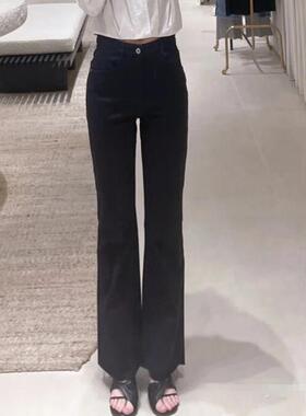 特。冬季bi备款 黑色 保暖发热绒 不臃肿 微喇牛仔裤