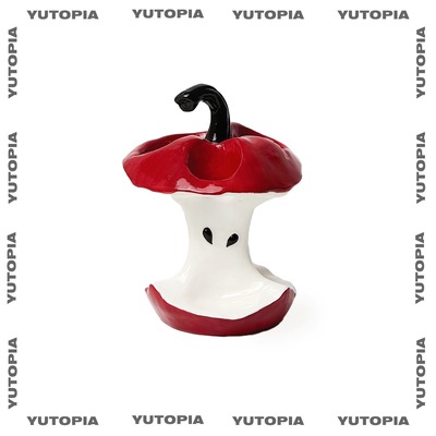 进口小众牙刷架浴室台面高颜值苹果芯牙膏置物架化妆笔刷收纳摆件