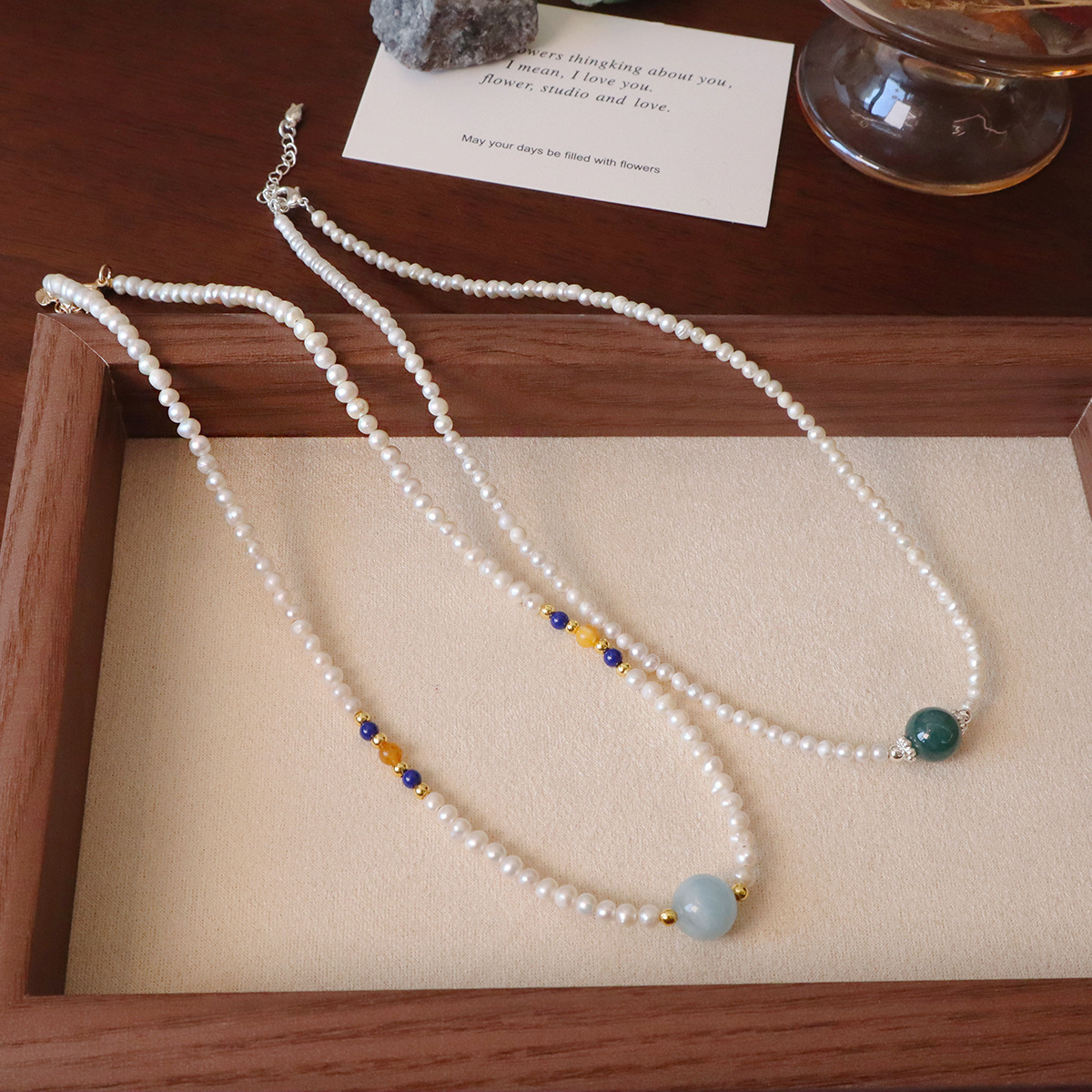 进口巴洛克天然淡水珍珠项链女气质网红时尚不规则珍珠锁骨链百搭