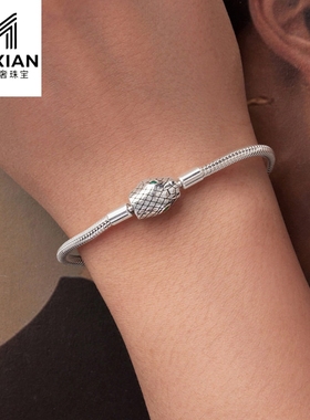 美汝仙 原创灵蛇基础手链个性大气蛇骨链s925纯银饰品配件手饰