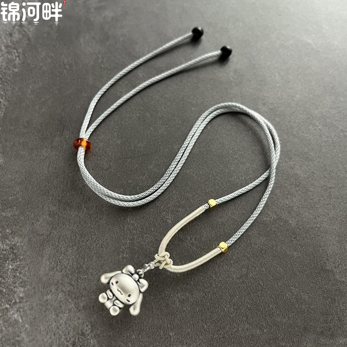 JINHEPAN s999足银玉桂狗项链女轻奢小众设计高级感锁骨链n0171