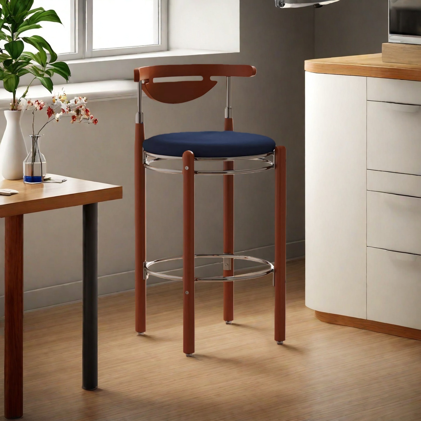 余弦COS中古风吧台椅岛台餐椅