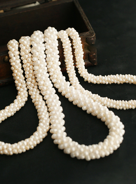 L.RUBY原创设计母亲节淡水珍珠项链手工编织大颗粒强光颈链锁骨链
