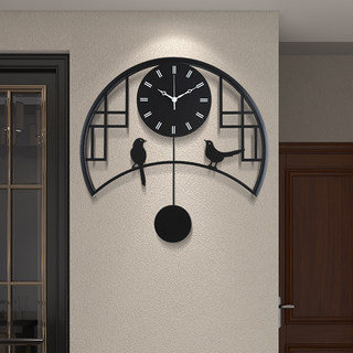 新中式挂钟客厅家用时尚创意中国风艺术装饰钟表现代大气挂墙时钟