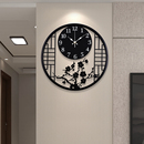 饰简约创意钟表 中国风挂墙时钟挂表艺术装 挂钟客厅家用时尚 新中式