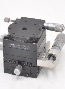 XYR轴RS-417R中央精机LD-447-R1手动360度旋转位移微调滑台40mm铝