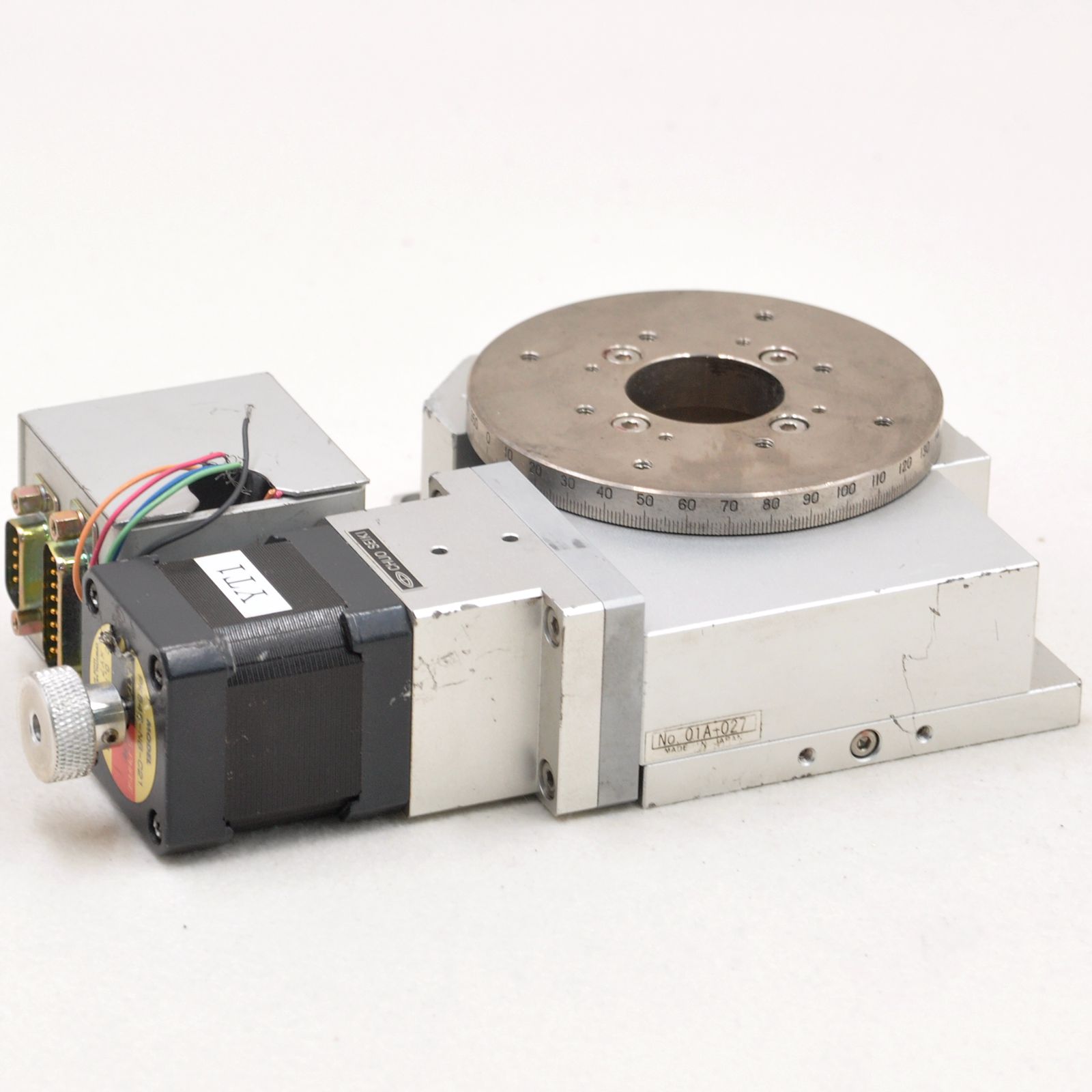 R轴一维90mm中央精机电动旋转台