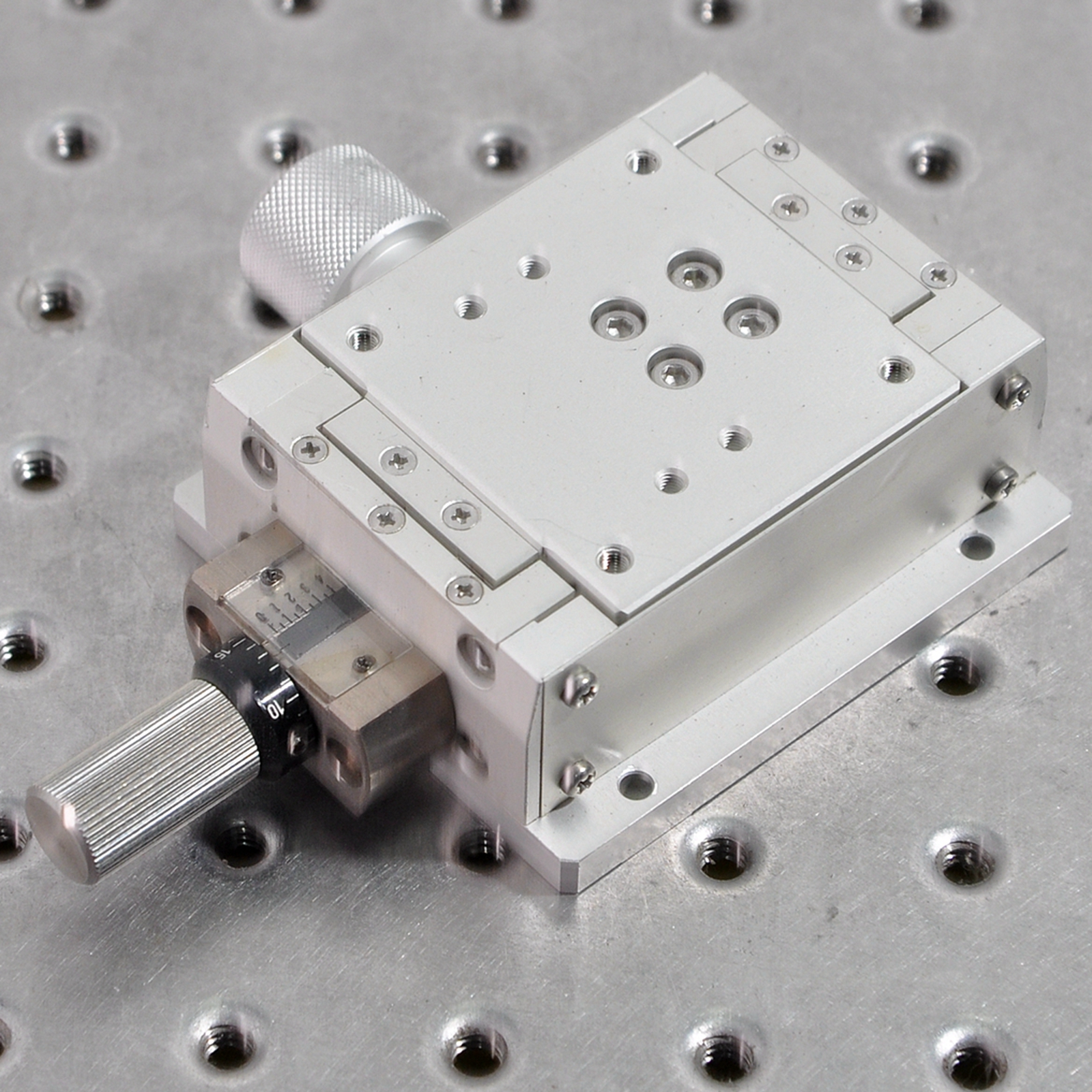 Z轴一维工作台手动精密升降移动滑台光学水平上下微调移动调台铝
